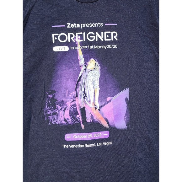 Foreigner 2022 Band T-Shirt The Venetian Las Vegas XL Rock Retro - Picture 2 of 5